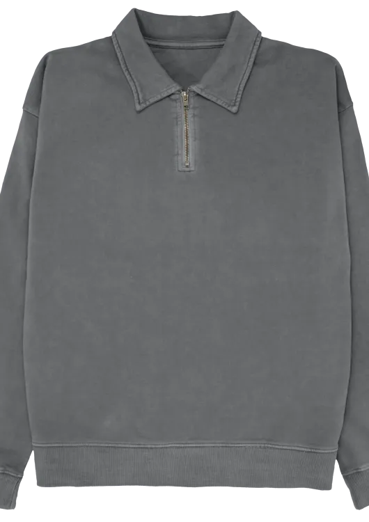 HALF ZIP POLO AZORES GRIS